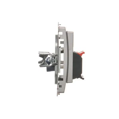 SIMON BASIC Gniazdo głośnikowe 4-krotne z polem opisowym (moduł) srebrny mat