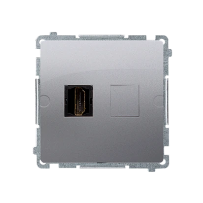 SIMON BASIC Gniazdo HDMI pojedyncze (moduł) srebrny mat