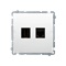 SIMON BASIC Gniazdo HDMI + RJ45 kategorii 6 (moduł) białe
