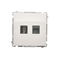 SIMON BASIC Gniazdo HDMI + RJ45 kategorii 6 (moduł) białe