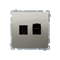 SIMON BASIC Gniazdo HDMI + RJ45 kategorii 6 (moduł) satynowe