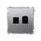 SIMON BASIC Gniazdo HDMI + RJ45 kategorii 6 (moduł) srebrny mat