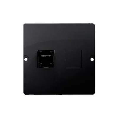 SIMON BASIC Gniazdo komputerowe RJ45 pojedyncze kategoria 5e (moduł) grafit mat