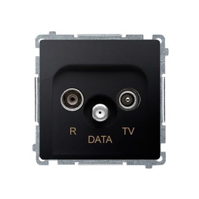 SIMON BASIC Gniazdo R-TV-DATA (moduł) grafit mat