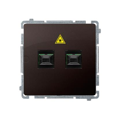 SIMON BASIC Gniazdo światłowodowe / optyczne podwójne SC/APC czekoladowy