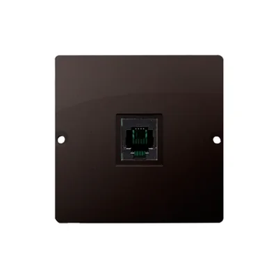 SIMON BASIC Gniazdo telefoniczne pojedyncze RJ11 (moduł), czekoladowy mat, metalizowany
