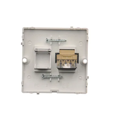 SIMON BASIC Gniazdo telefoniczne RJ11 (moduł) montaż  na wkręty srebrny mat