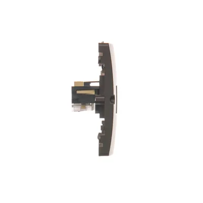 SIMON BASIC Gniazdo telefoniczne RJ11 podwójne (moduł) montaż na wkręty do puszki czekoladowe