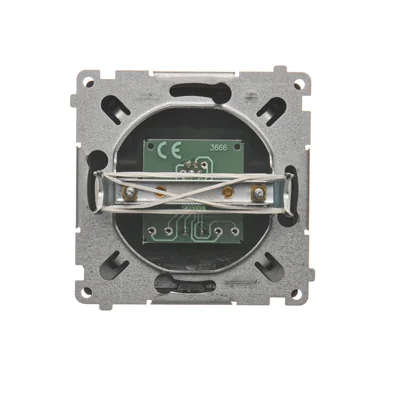 SIMON BASIC Gniazdo telefoniczne RJ11 uniwersalne pojedyncze (moduł) montaż na łapki/wkręty grafit mat