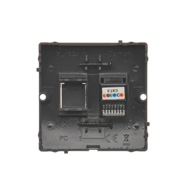 SIMON BASIC Gniazdo telefoniczne RJ12 (moduł) montaż na wkręty grafit mat