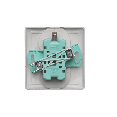 SIMON BASIC Gniazdo wtyczkowe podwójne z uziemieniem z funkcją niezmienności faz 16A 230V kompletne satynowe