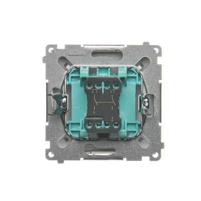 SIMON BASIC Łącznik dwubiegunowy (moduł) 16AX 230V srebrny mat