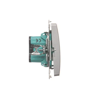 SIMON BASIC Łącznik dwubiegunowy (moduł) 16AX 230V srebrny mat