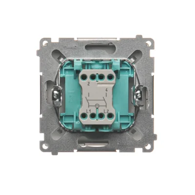 SIMON BASIC Łącznik dwubiegunowy z podświetleniem LED (moduł) 10AX 230V czekoladowy