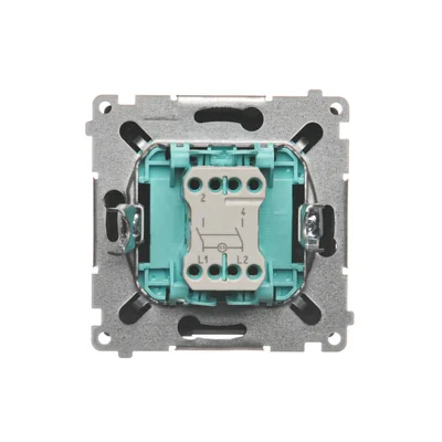 SIMON BASIC Łącznik dwubiegunowy z podświetleniem LED (moduł) 10AX 230V grafit mat