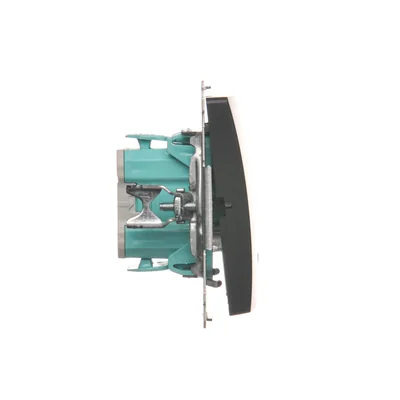 SIMON BASIC Łącznik dwubiegunowy z podświetleniem LED (moduł) 10AX 230V grafit mat