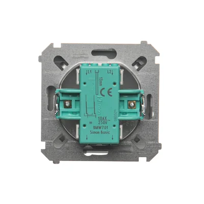 SIMON BASIC Łącznik krzyżowy (moduł) 10AX 230V srebrny mat