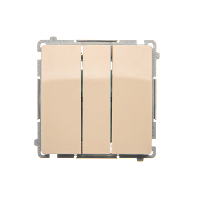 SIMON BASIC Łącznik potrójny 10A 250V beżowy