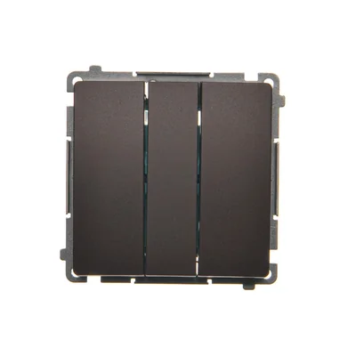 SIMON BASIC Łącznik potrójny 10A 250V czekoladowy