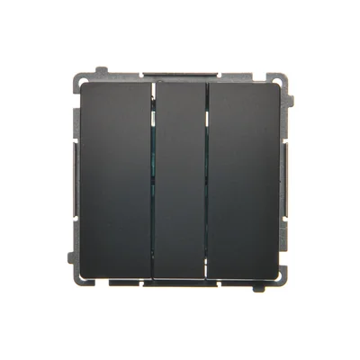 SIMON BASIC Łącznik potrójny 10A 250V grafit matowy