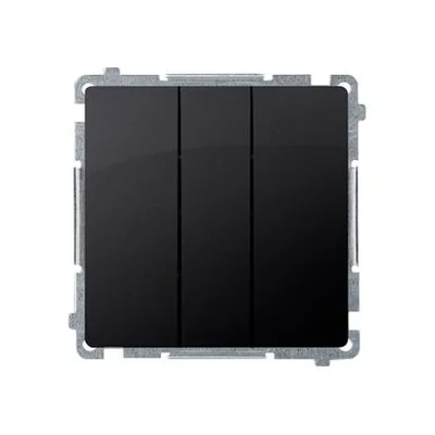 SIMON BASIC Łącznik potrójny 10A 250V grafit matowy