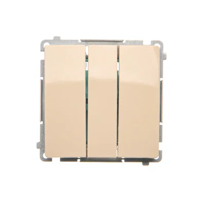 SIMON BASIC Łącznik potrójny z podświetleniem LED 10A 250V beżowy