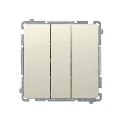 SIMON BASIC Łącznik potrójny z podświetleniem LED 10A 250V beżowy