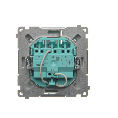 SIMON BASIC Łącznik potrójny z podświetleniem LED 10A 250V srebrny mat