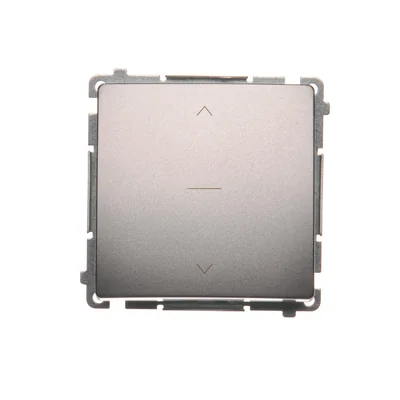 SIMON BASIC Łącznik roletowy trójpozycyjny 1-0-2 stal inox