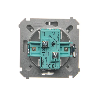 SIMON BASIC Łącznik schodowy podwójny (moduł) 10AX 230V srebrny mat