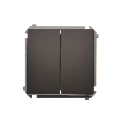 SIMON BASIC Łącznik schodowy podwójny z podświetleniem LED (moduł) 10AX 230V czekoladowy