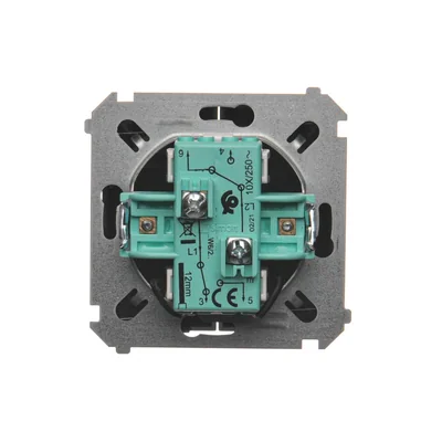 SIMON BASIC Łącznik schodowy podwójny z podświetleniem LED (moduł) 10AX 230V czekoladowy