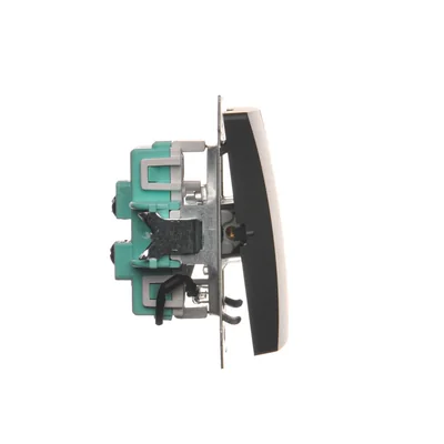 SIMON BASIC Łącznik schodowy podwójny z podświetleniem LED (moduł) 10AX 230V grafit mat