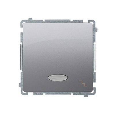 SIMON BASIC Łącznik schodowy z podświetleniem (moduł) 10AX 230V srebrny mat