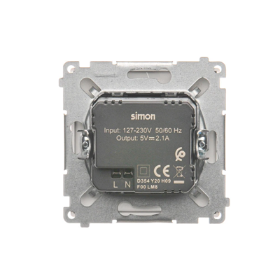 SIMON BASIC Ładowarka USB podwójna biały