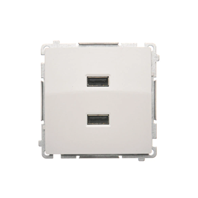 SIMON BASIC Ładowarka USB podwójna biały
