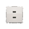 SIMON BASIC Ładowarka USB podwójna biały