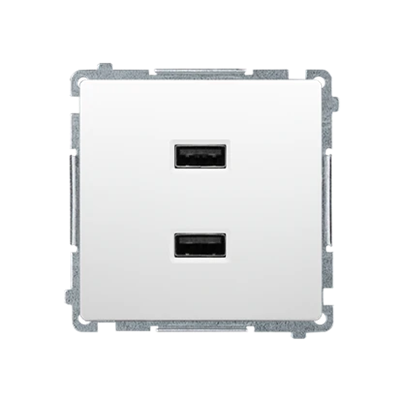 SIMON BASIC Ładowarka USB podwójna biały