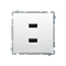 SIMON BASIC Ładowarka USB podwójna biały