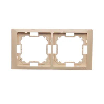SIMON BASIC NEOS Ramka 2-krotna uniwersalna poziom i pion beżowa