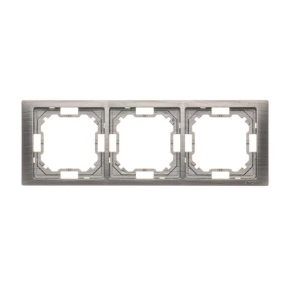 SIMON BASIC NEOS Ramka 3-krotna uniwersalna poziom i pion tytanowa