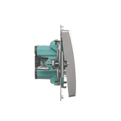 SIMON BASIC Przycisk dzwonek (moduł) 16AX 230V zaciski śrubowe srebrny mat