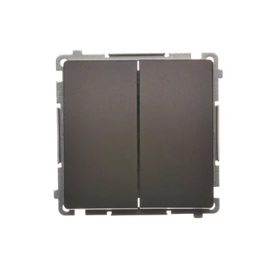 SIMON BASIC Przycisk podwójny zwierny dwuobwodowy (moduł) 10AX 230V czekoladowy