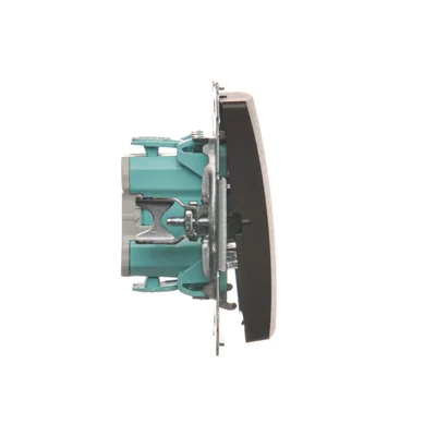 SIMON BASIC Przycisk pojedynczy zwierny bez piktogramu (moduł), 10AX, 250V~, czekoladowy