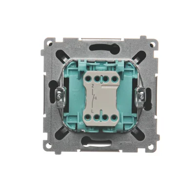 SIMON BASIC Przycisk pojedynczy zwierny bez piktogramu (moduł) 10AX 250V, szybkozłącza, grafitowy mat, metalizowany