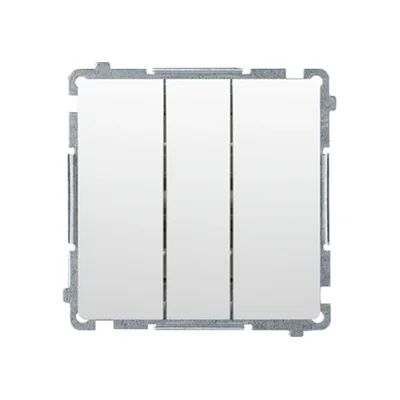 SIMON BASIC Przycisk potrójny 10A 250V biały