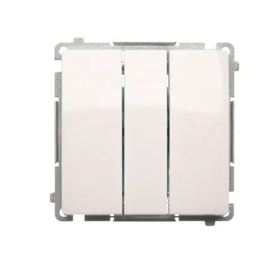 SIMON BASIC Przycisk potrójny 10A 250V biały