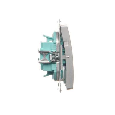 SIMON BASIC Przycisk potrójny 10A 250V srebrny mat