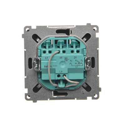 SIMON BASIC Przycisk potrójny z podświetleniem LED 10A 250V czekoladowy