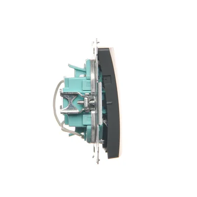 SIMON BASIC Przycisk potrójny z podświetleniem LED 10A 250V grafit matowy